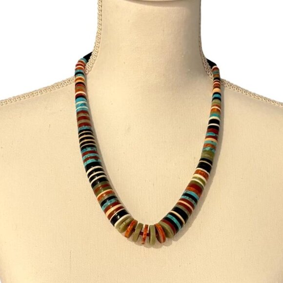 Multicolored Southwestern Necklace - Picture 1 of 7